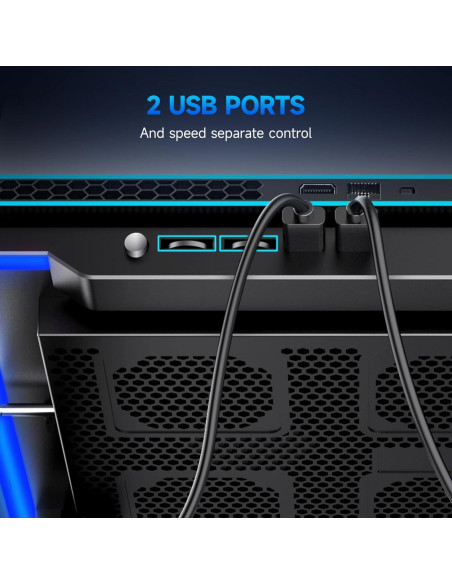 Base de Enfriamiento para Laptop LIANGSTAR 12-17" 6 Ventiladores