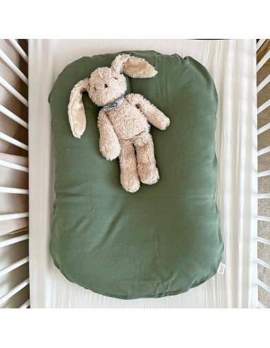 Funda de Cojín para Bebé MOZAH - Algodón Orgánico 78x60cm Verde