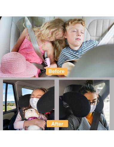 Almohada Reposacabezas Ajustable para Coche Niños 360