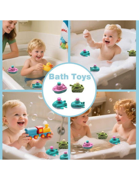 Juguetes de baño para bebés Pau1Hami1ton 4PCS Submarino Juguetes de baño para bebés Pau1Hami1ton 4PCS Submarino