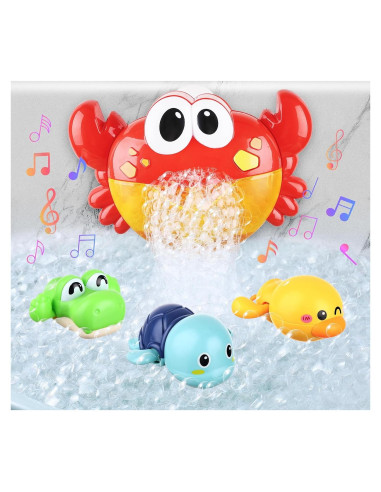 Juguetes de Baño Musical Cangrejo HOMNIVE - 4 Piezas