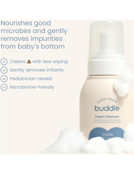 Limpiador Espumoso Clean Cheeks para Bebés 190g Sin Enjuague