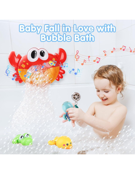 Juguetes de Baño Musical Cangrejo HOMNIVE - 4 Piezas