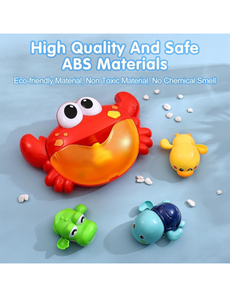 Juguetes de Baño Musical Cangrejo HOMNIVE - 4 Piezas