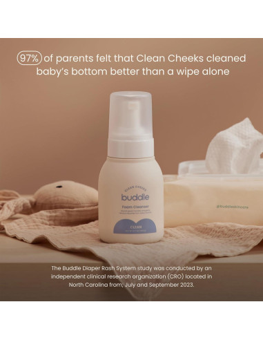 Limpiador Espumoso Clean Cheeks para Bebés 190g Sin Enjuague