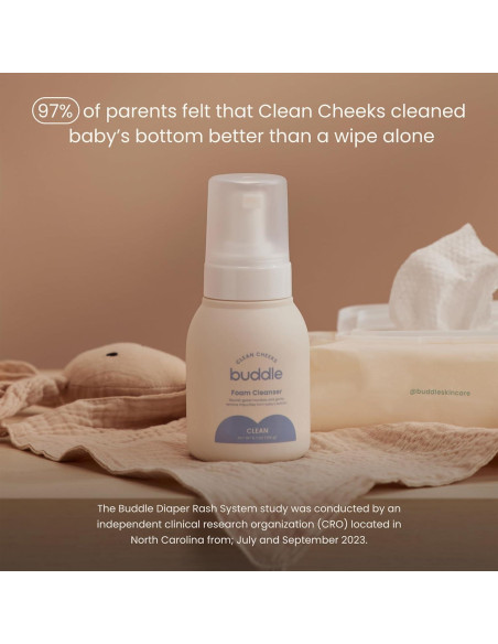 Limpiador Espumoso Clean Cheeks para Bebés 190g Sin Enjuague