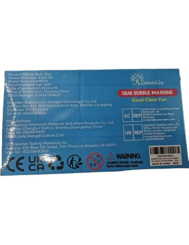 Juguetes de Baño Musical Cangrejo HOMNIVE - 4 Piezas