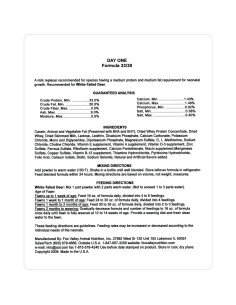 Fórmula Fox Valley Día Uno 30/40 - Reemplazo Leche Ciervos 1.59kg 2