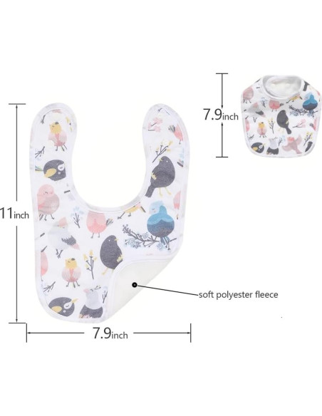 Paquete de 7 Baberos de Algodón Absorbente Gelisite Bebé