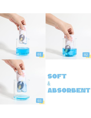 Paquete de 7 Baberos de Algodón Absorbente Gelisite Bebé