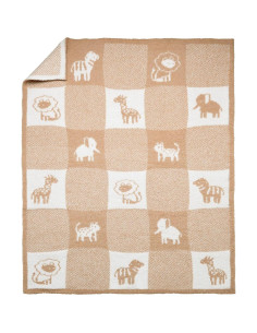 Manta de bebé chenilla Baby Starters 102x76 cm animales 2