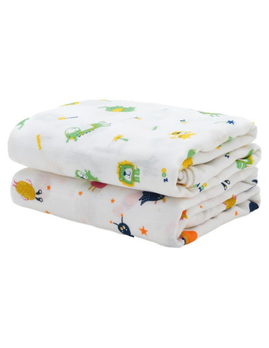 Set de Mantitas de Muslín Mommy's Care - 2 Mantas + Paño