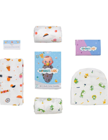 Set de Mantitas de Muslín Mommy's Care - 2 Mantas + Paño