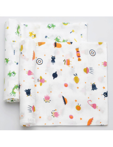 Set de Mantitas de Muslín Mommy's Care - 2 Mantas + Paño