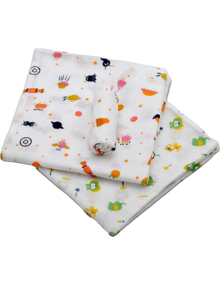 Set de Mantitas de Muslín Mommy's Care - 2 Mantas + Paño