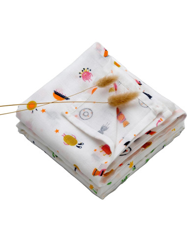 Set de Mantitas de Muslín Mommy's Care - 2 Mantas + Paño