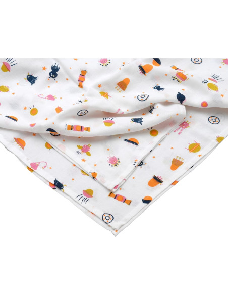 Set de Mantitas de Muslín Mommy's Care - 2 Mantas + Paño