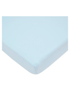 Sábana Ajustable TL Care para Cuna Mini 61x97 cm Algodón Azul
