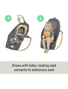 Ingenuity Asiento Balanceador 2-en-1 Wesley - Tejidos Naturales 2