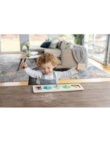 Rompecabezas de Formas de Madera Lovevery 16 Meses+