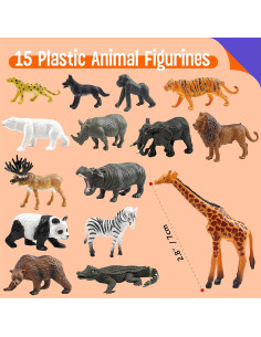 15 Figuras de Animales Salvajes SpriteGru - Juguetes Educativos 2