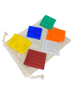 Juego de Emparejamiento de Cuadrados Sensoriales Orgánicos - Juguete Montessori