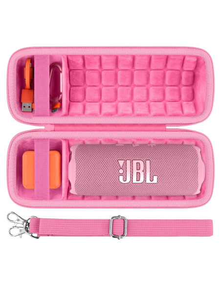 Funda Dura Rosa Baval para Altavoz JBL Flip 7 Impermeable