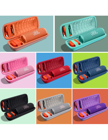 Funda Dura Rosa Baval para Altavoz JBL Flip 7 Impermeable