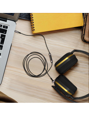 Cable de Auriculares kwmobile 150cm con Control de Volumen para Sony