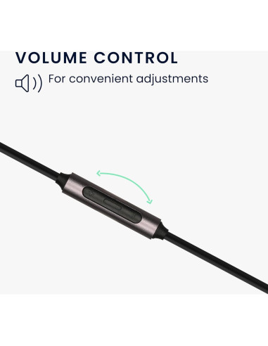 Cable de Auriculares kwmobile 150cm con Control de Volumen para Sony
