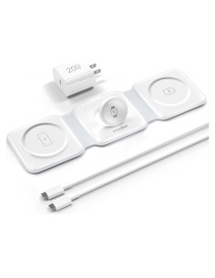 Cargador Inalámbrico 3 en 1 Caxdon M9 para iPhone, Apple Watch y AirPods