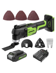 Herramienta Multiuso Inalámbrica Greenworks 24V 2.0Ah con 13 Accesorios