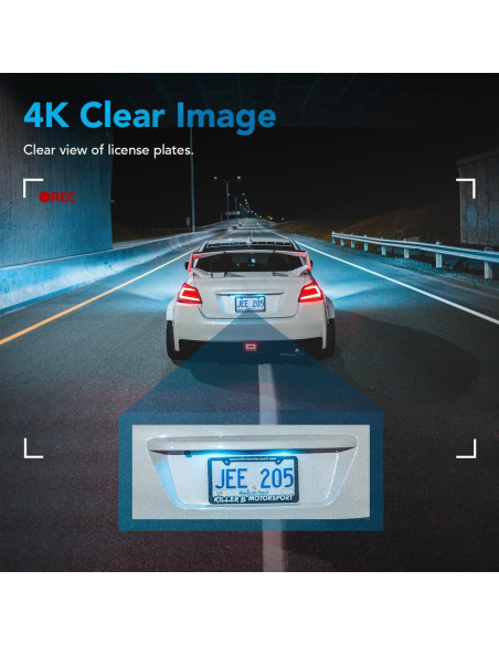 Cámara de Tablero 4K AutoSky ADC-888 + Trasera 1080P | GPS, WiFi, G-Sensor, 64GB