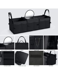 Organizador de Maletero KYOOH 95L con Enfriador Plegable 2