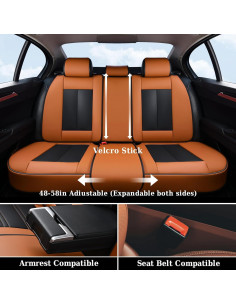 Cubiertas de Asiento de Coche Coverado D8897 Marrón y Negro 2