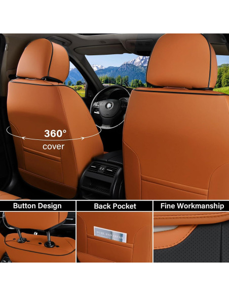 Cubiertas de Asiento de Coche Coverado D8897 Marrón y Negro