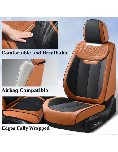 Cubiertas de Asiento de Coche Coverado D8897 Marrón y Negro