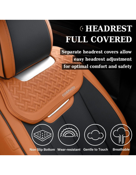 Cubiertas de Asiento de Coche Coverado D8897 Marrón y Negro