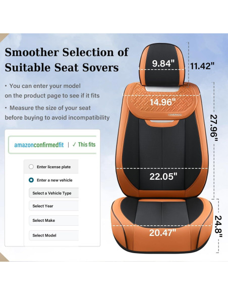Cubiertas de Asiento de Coche Coverado D8897 Marrón y Negro