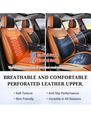 Cubiertas de Asiento de Coche Coverado D8897 Marrón y Negro