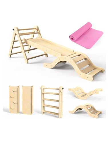 Conjunto de Escalada Montessori 7 en 1 doowroodni Natural