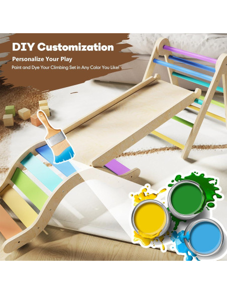 Conjunto de Escalada Montessori 7 en 1 doowroodni Natural