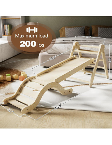 Conjunto de Escalada Montessori 7 en 1 doowroodni Natural