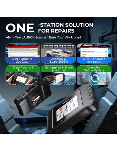 Escáner OBD2 LAUNCH Creader Elite 2.0 BBA para BMW y Benz