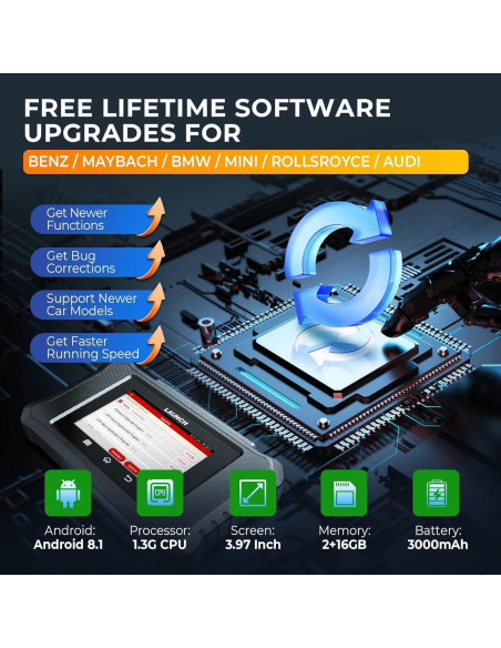 Escáner OBD2 LAUNCH Creader Elite 2.0 BBA para BMW y Benz