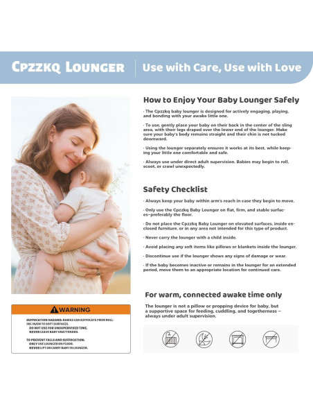 Cuna Nido para Bebés Algodón Suave Azul Grisáceo - 0-24 Meses