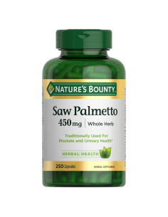 Saw Palmetto Nature's Bounty 450mg 250 Cápsulas Salud Prostática