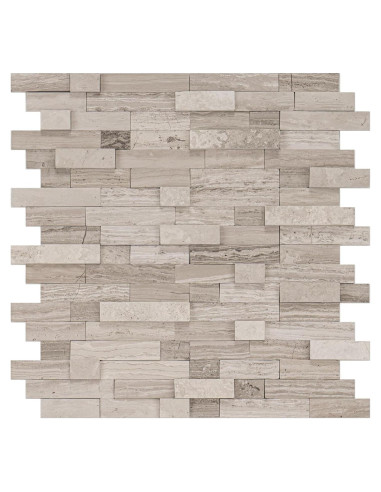 Azulejos de piedra natural autoadhesivos V-MOZZA 5 hojas 0.39 m