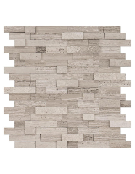 Azulejos de piedra natural autoadhesivos V-MOZZA 5 hojas 0.39 m