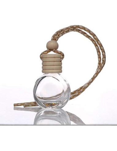 10 Botellas de Perfume Colgantes 8ml USRommaner con Tapa de Madera